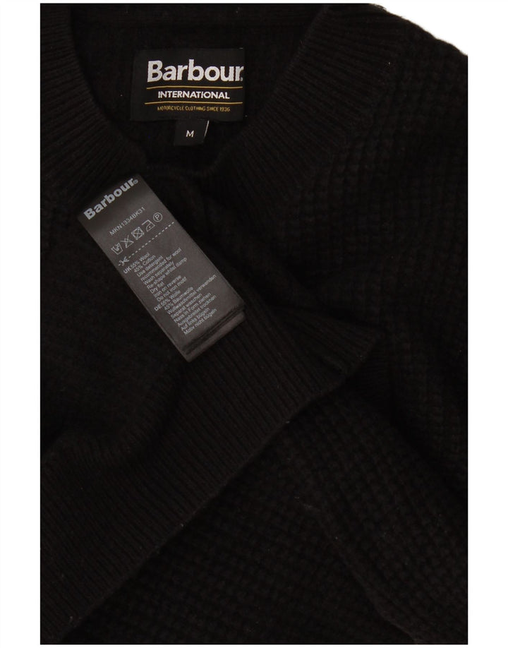 Barbour Womens Turtle Neck Jumper Sweater Medium Black Wool