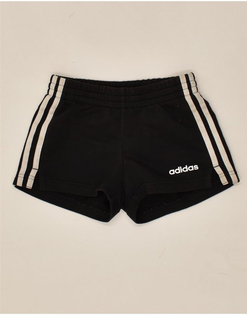 ADIDAS Girls Sport Shorts 9-10 Years Black Cotton | Vintage Adidas | Thrift | Second-Hand Adidas | Used Clothing | Messina Hembry 