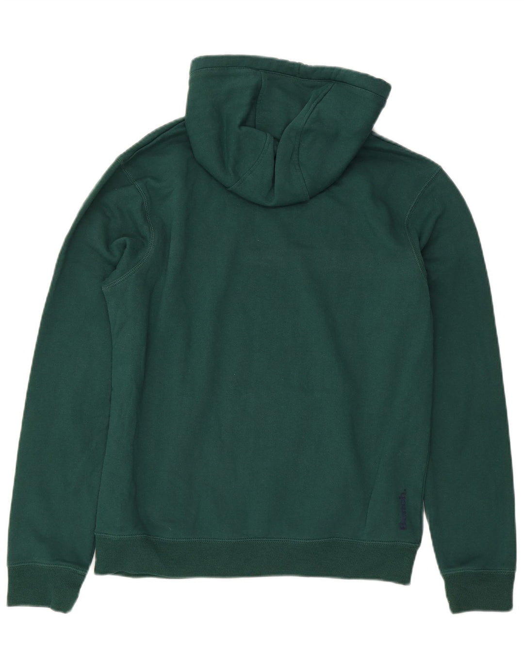 BENCH Mens Graphic Hoodie Jumper EU 52 Large Green Cotton