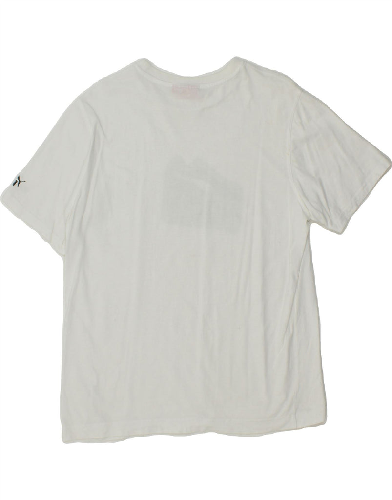 PUMA Mens Graphic T-Shirt Top Large White Vintage Puma and Second-Hand Puma from Messina Hembry 