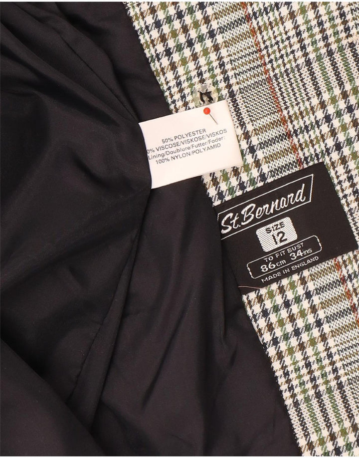 St. Bernard Womens Blazer Jacket UK 12 Medium Multicoloured Houndstooth