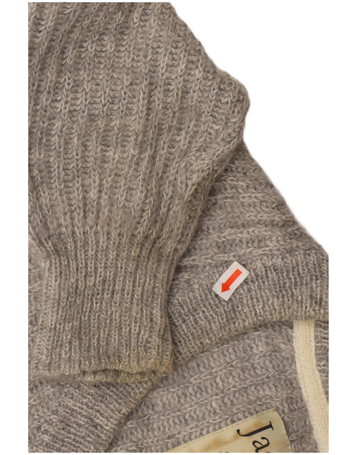 Jack Wills Womens V-Neck Jumper Sweater UK 8 Small  Grey Polyester
