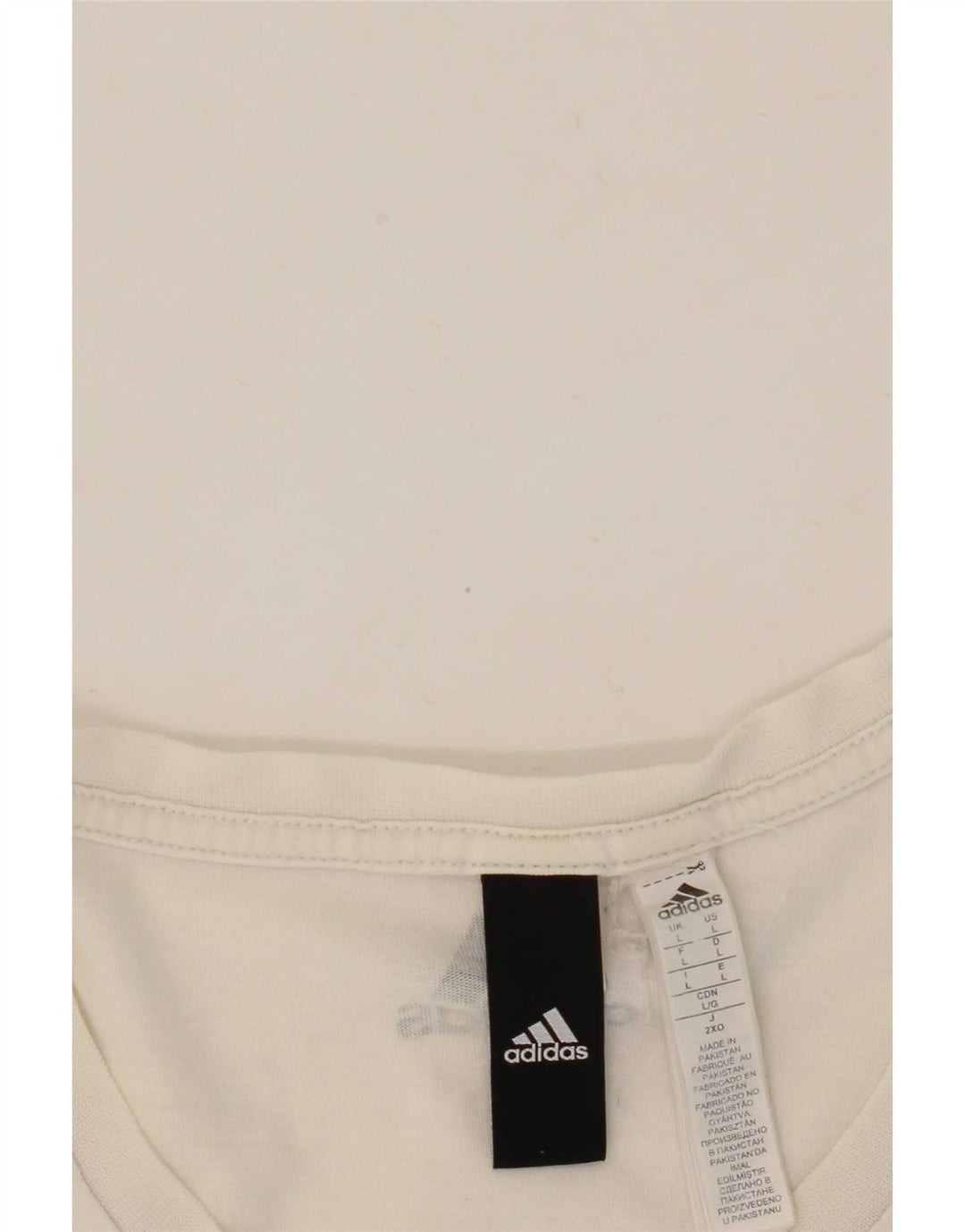 Adidas Mens Graphic T-Shirt Top Large White Cotton