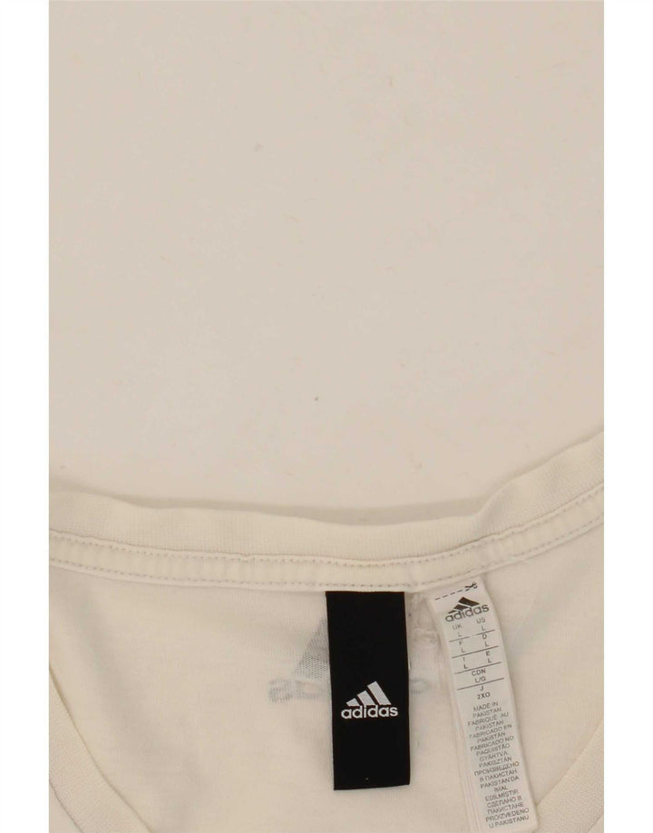 Adidas Mens Graphic T-Shirt Top Large White Cotton