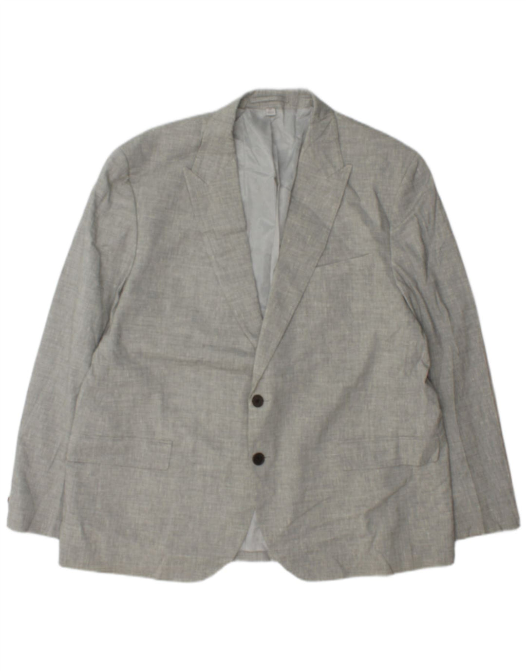 Marks & Spencer Mens 2 Button Blazer Jacket IT 48 Medium Grey Linen