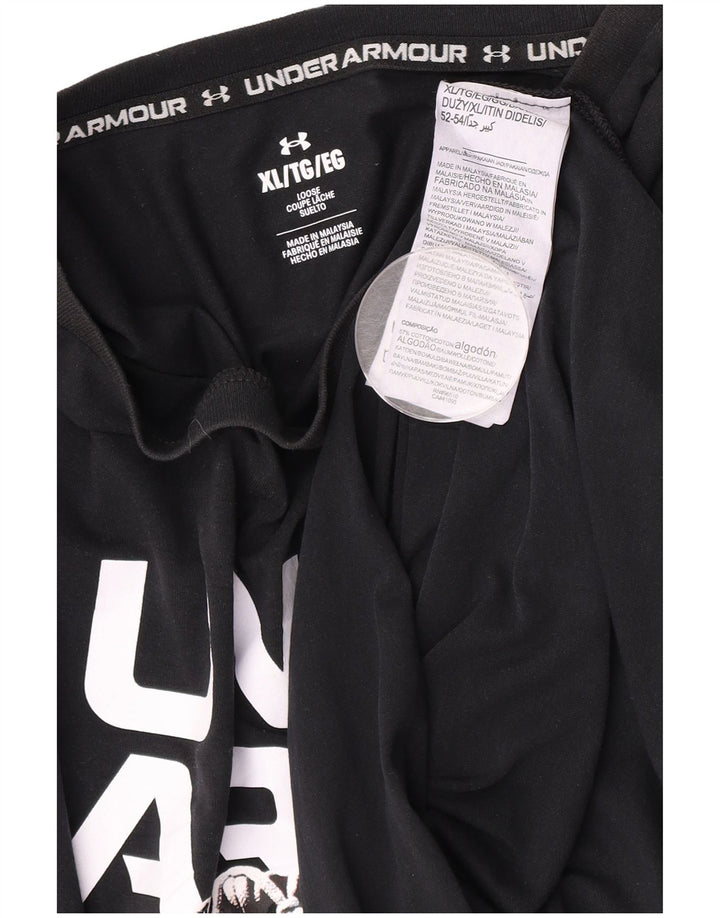 Under Armour Mens Graphic T-Shirt Top XL Black Cotton