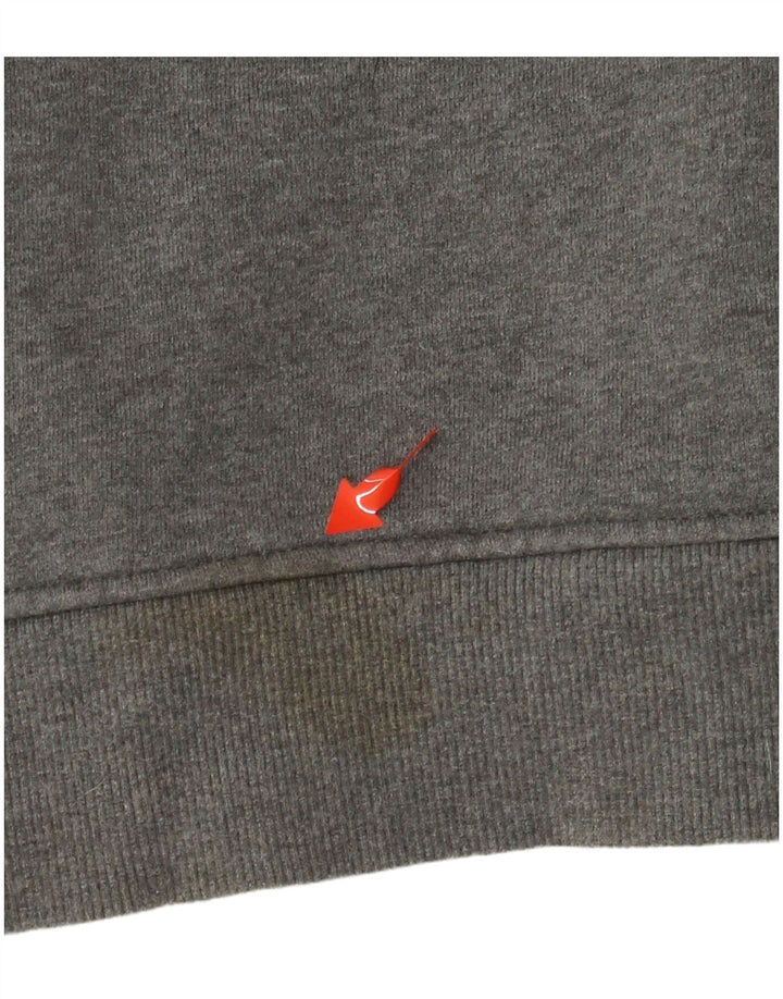 ANIMAL Mens Graphic Hoodie Jumper Small Grey Cotton
