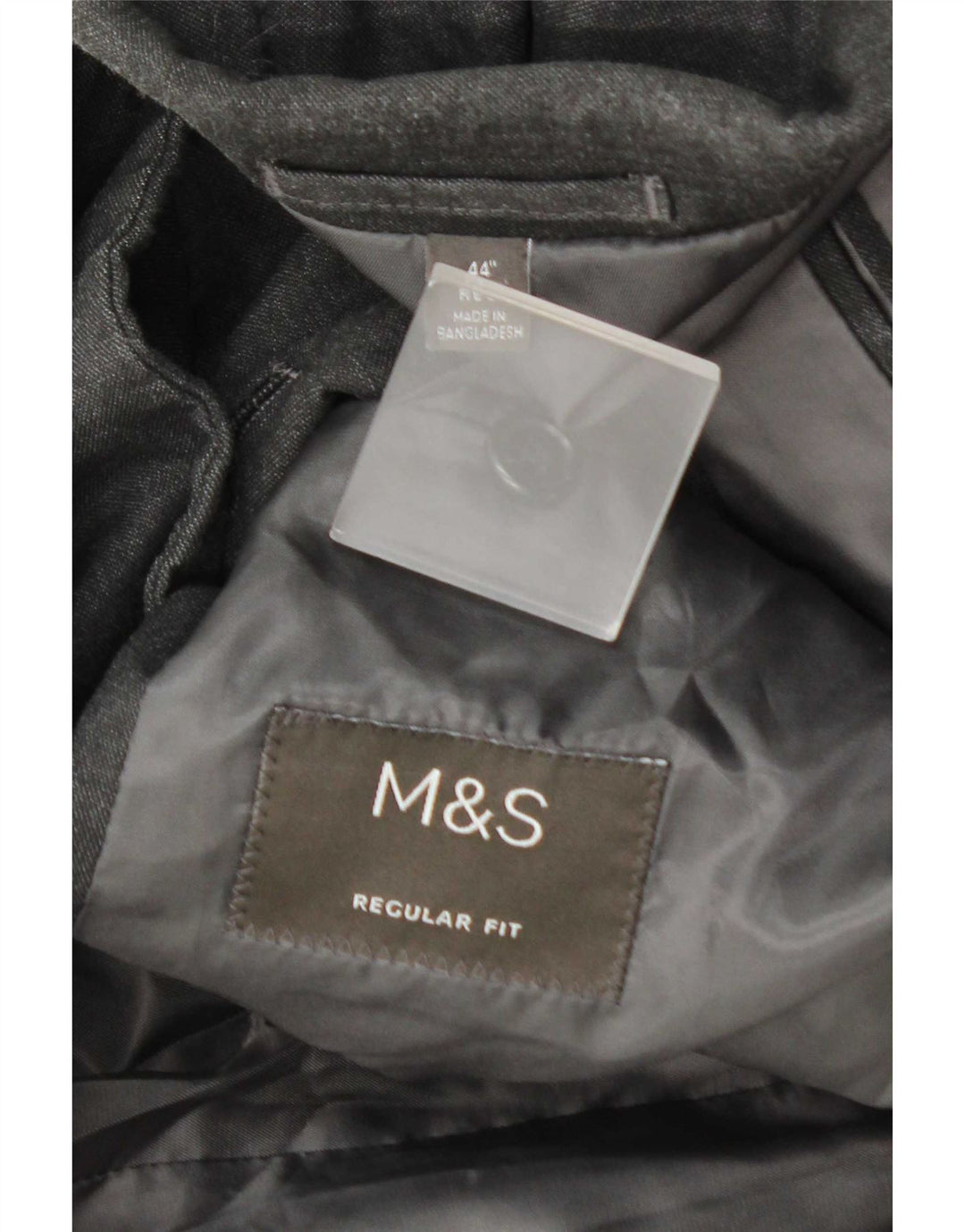 Marks & Spencer Mens 2 Button Regular Fit Blazer Jacket Size 44 XL Grey