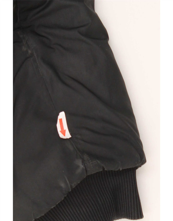 Adidas Mens Hooded Padded Jacket UK 42 XL Black Polyester