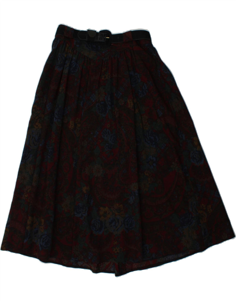 GERRY WEBER Womens Pleated Skirt EU 40 Medium W30 Multicoloured Floral Vintage Gerry Weber and Second-Hand Gerry Weber from Messina Hembry 