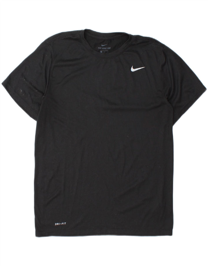 NIKE Mens Dri Fit T-Shirt Top Medium Black Polyester Vintage Nike and Second-Hand Nike from Messina Hembry 