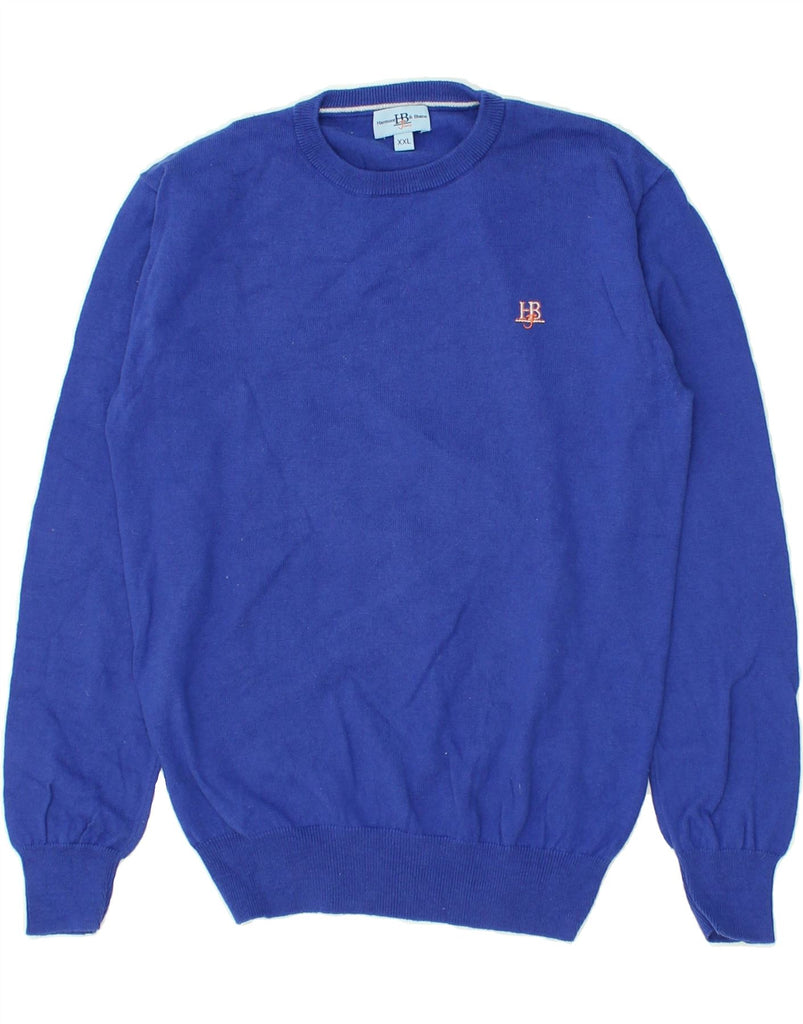 HARMONT & BLAINE Boys Crew Neck Jumper Sweater 8-9 Years 2XL Blue Cotton | Vintage Harmont & Blaine | Thrift | Second-Hand Harmont & Blaine | Used Clothing | Messina Hembry 