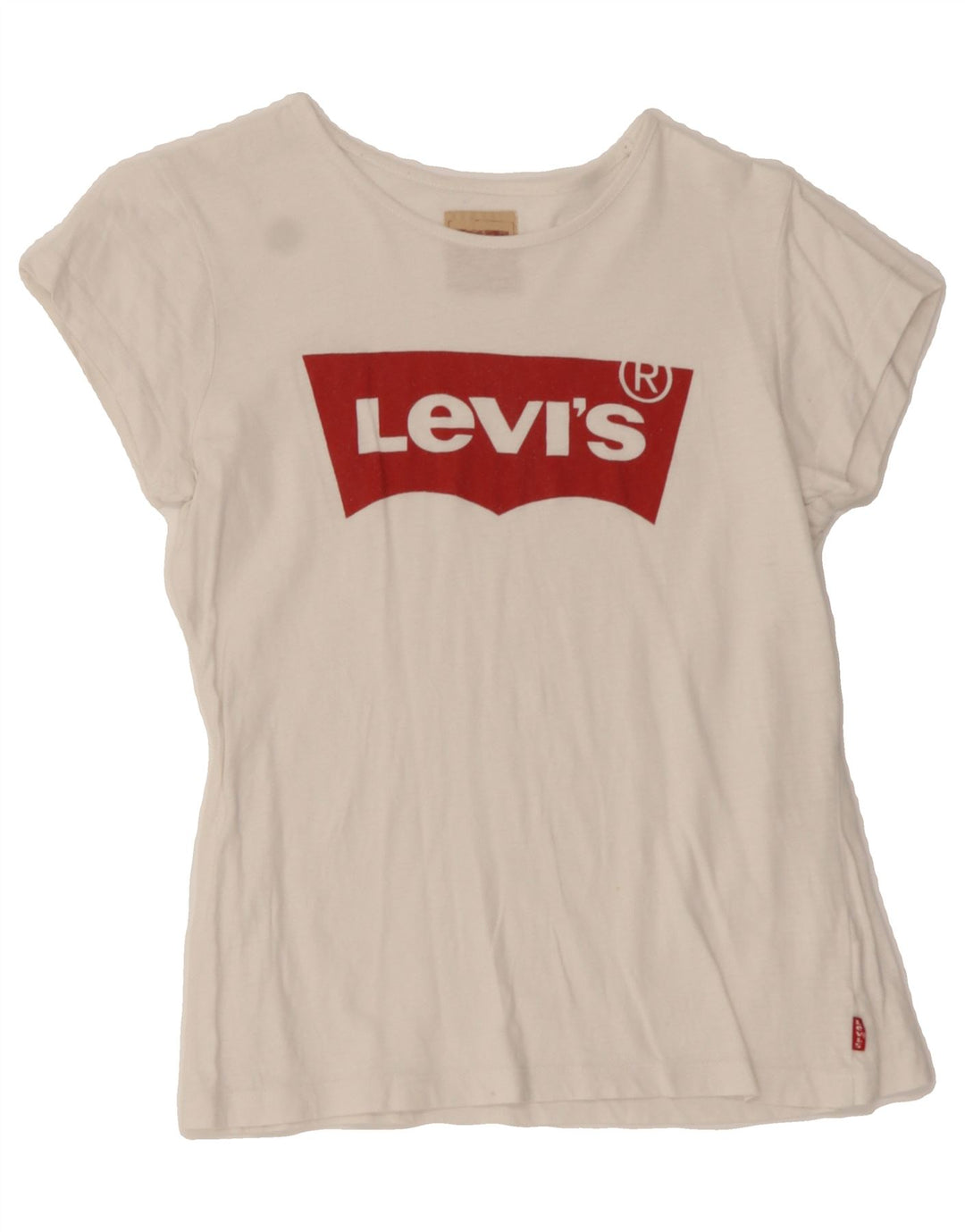 LEVI'S Boys Graphic T-Shirt Top 15-16 Years White Cotton Vintage Levi's and Second-Hand Levi's from Messina Hembry 