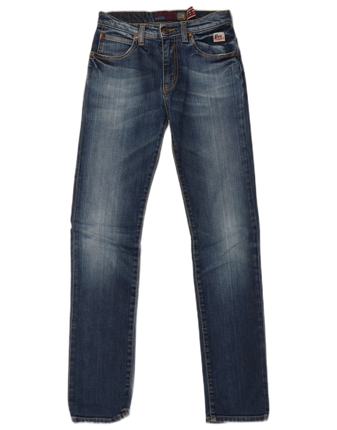 Roy Rogers Womens Slim Jeans UK 12 Medium W26 L30 Blue Cotton