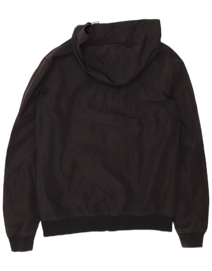 JACK & JONES Mens Hooded Bomber Jacket UK 38 Medium Black