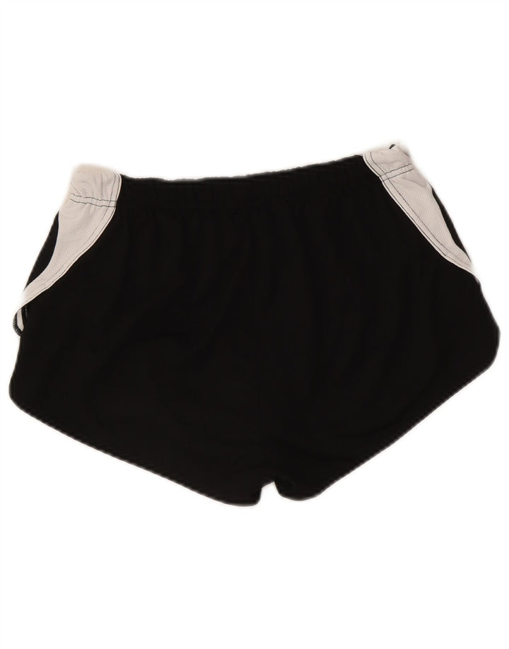 Asics Womens Graphic Sport Shorts UK 10 Small  Black Colourblock Polyester