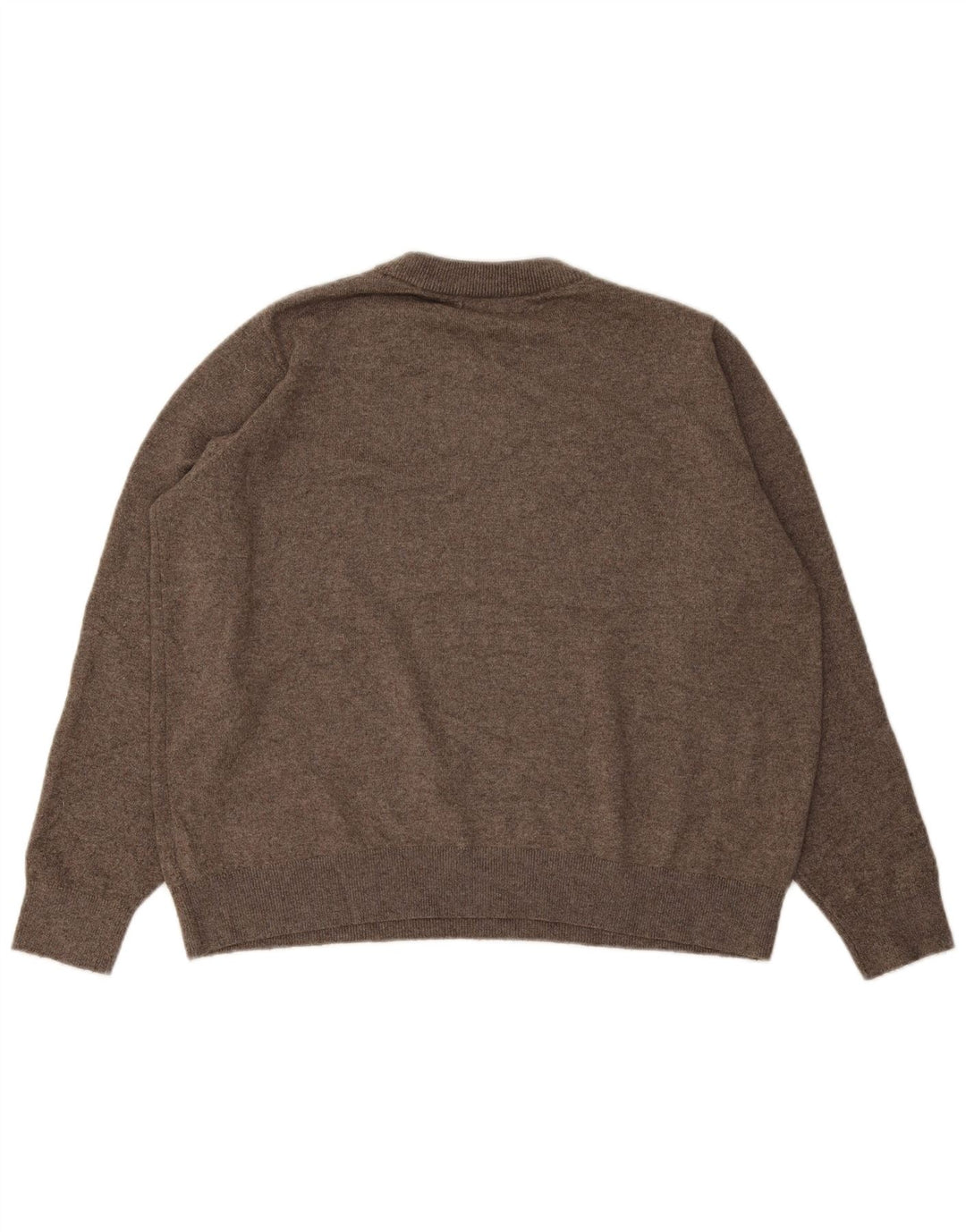 Marks & Spencer Mens Crew Neck Jumper Sweater Large Brown Polyester