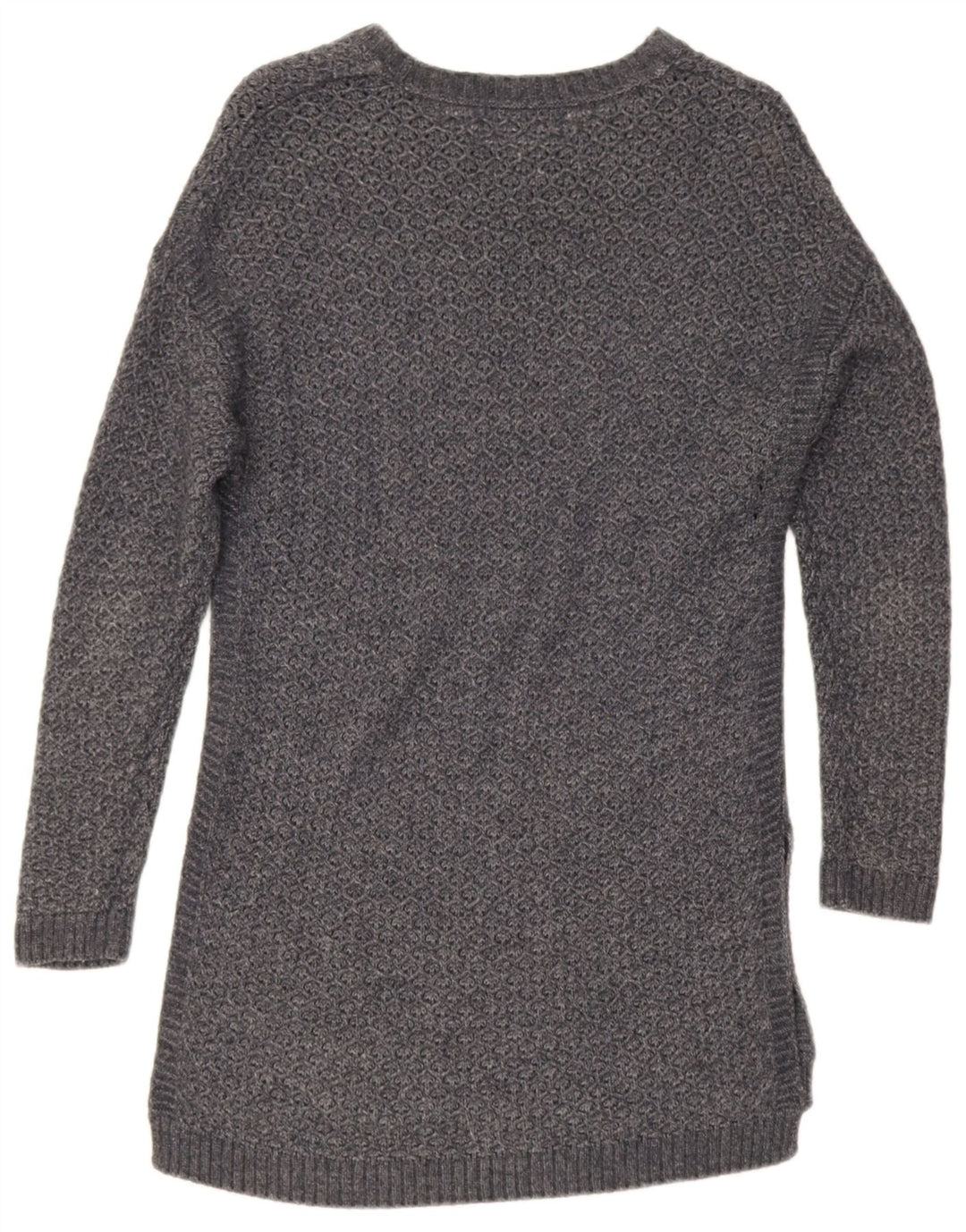 Fat Face Womens Longline Boat Neck Jumper Sweater UK 12 Medium Grey