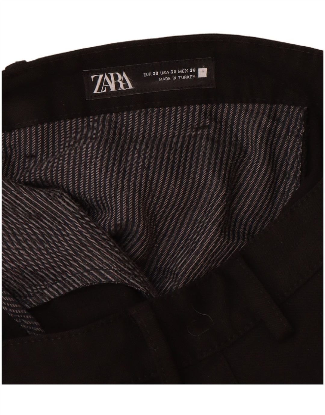 Zara Mens Slim Chino Trousers EU 38 Small W30 L29 Black