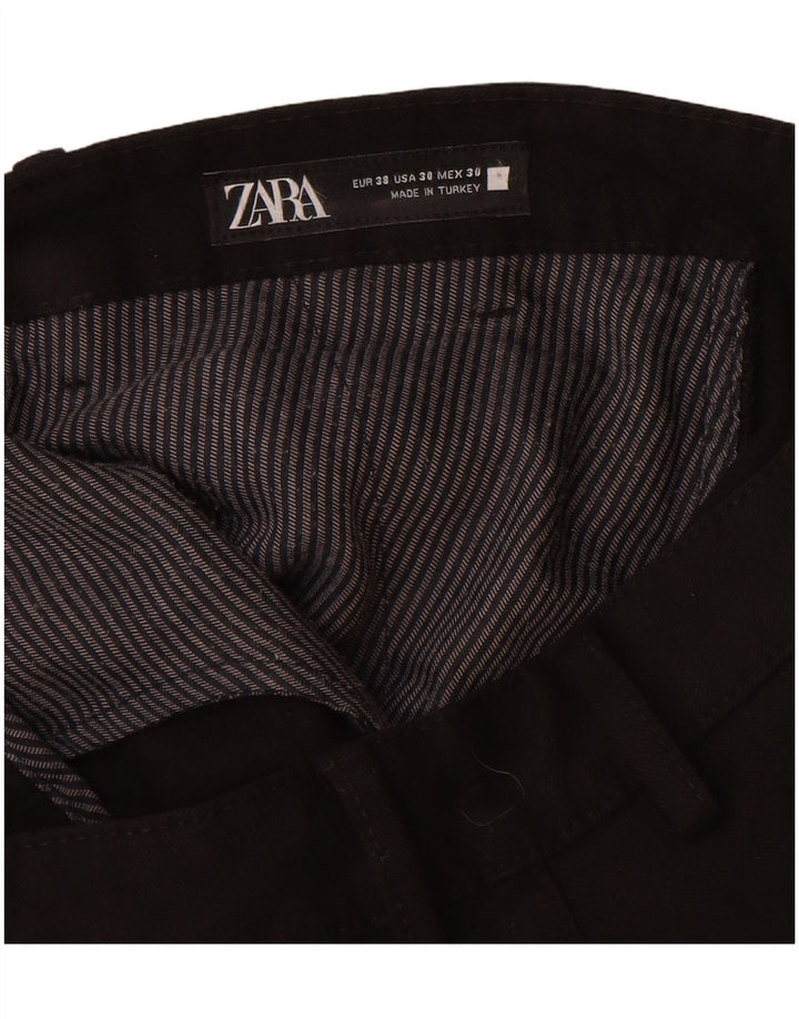 Zara Mens Slim Chino Trousers EU 38 Small W30 L29 Black