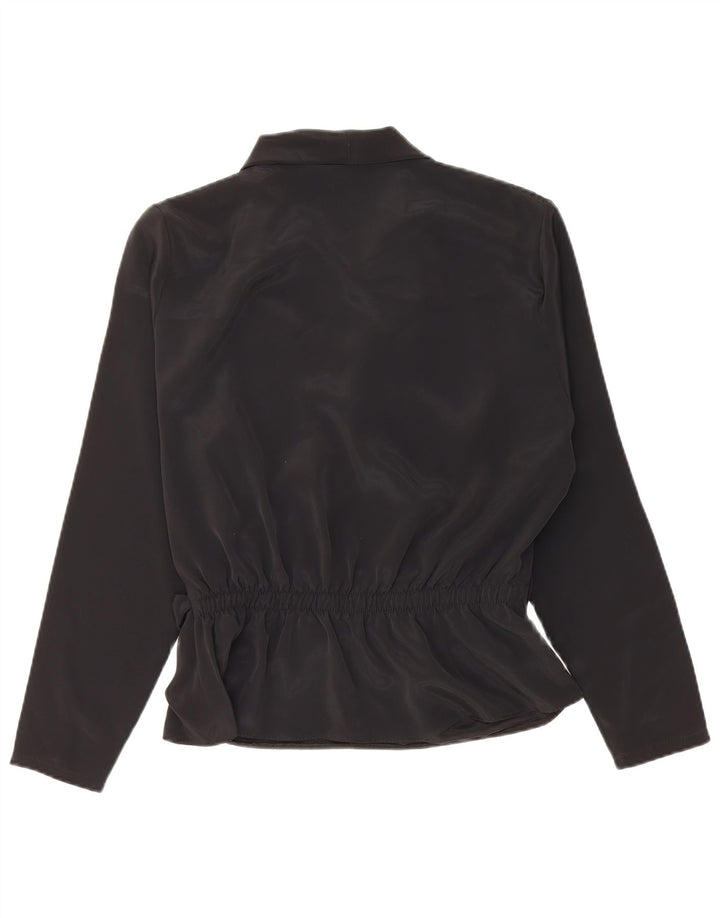 LOLA Womens Long Sleeve Blouse Top UK 12 Medium  Black