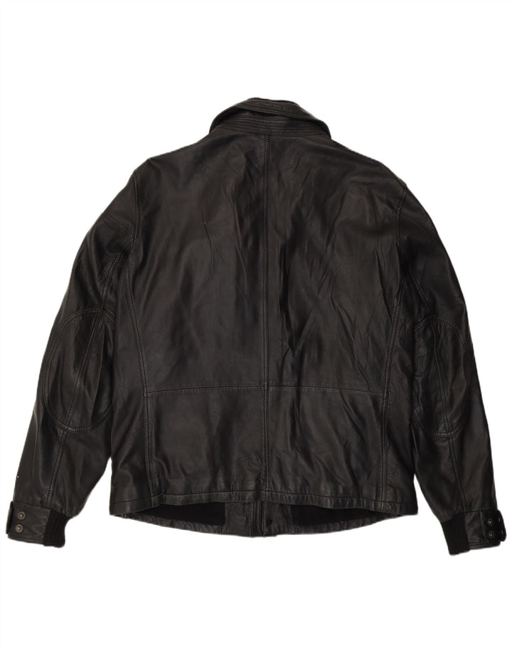 Conbipel Mens Leather Jacket IT 52 XL Black Leather