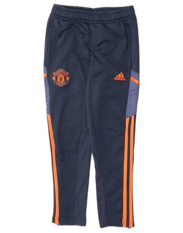 Adidas Boys Manchester United Tracksuit Trousers 9-10 Years Navy Blue