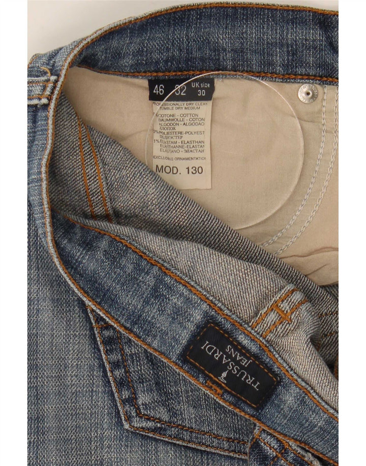 Trussardi Womens Bootcut Jeans W30 L33 Blue Cotton
