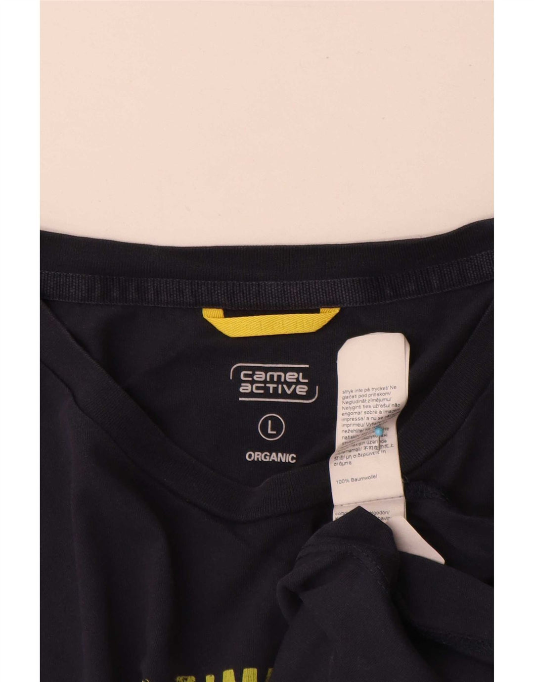 Camel Active Mens Graphic T-Shirt Top Large Navy Blue Cotton
