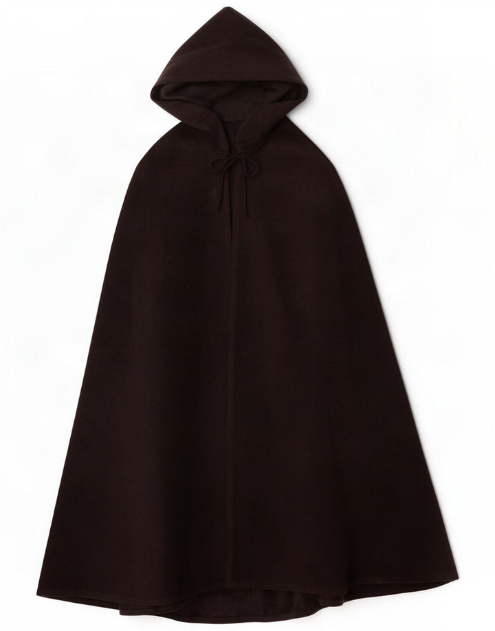 Vintage Womens Hooded Cape Coat One Size Black