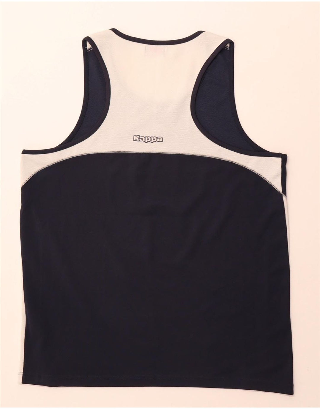 KAPPA Mens Vest Top XL Navy Blue Colourblock Polyester