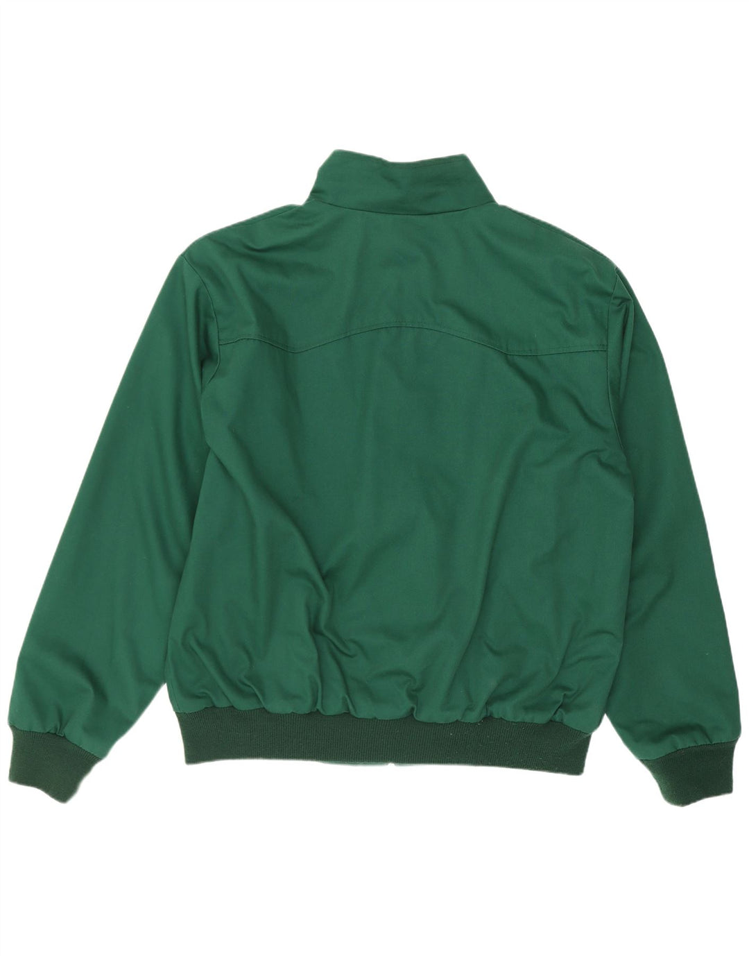 Vintage Mens Bomber Jacket UK 40 Large Green Polyester Retro