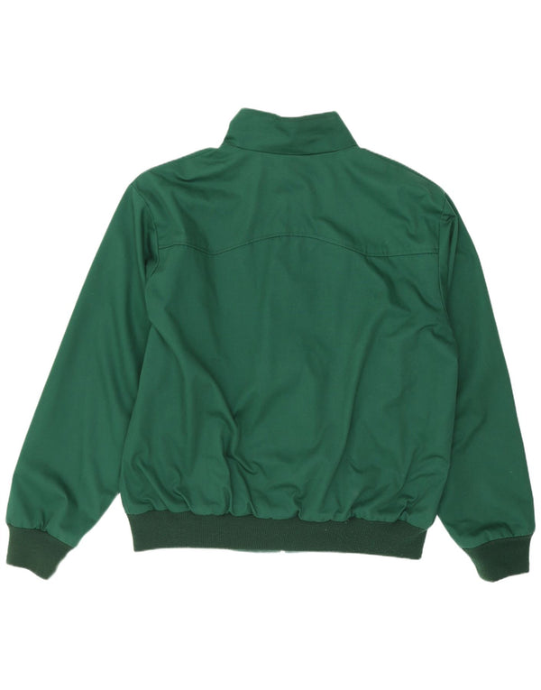 Vintage Mens Bomber Jacket UK 40 Large Green Polyester Retro