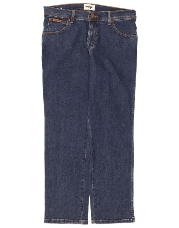 Wrangler Mens Texas Straight Jeans W34 L30 Blue Cotton