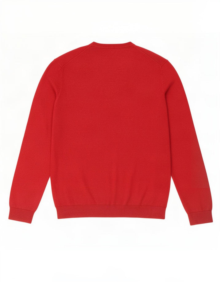 Gap Mens V-Neck Jumper Sweater XL Red Cotton