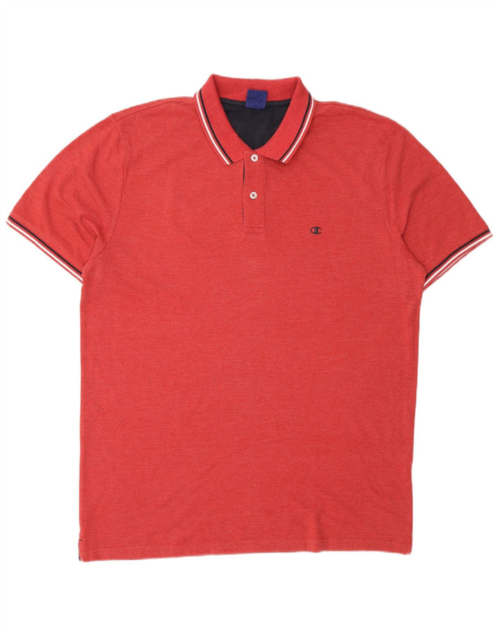 CHAMPION Mens Polo Shirt 2XL Red
