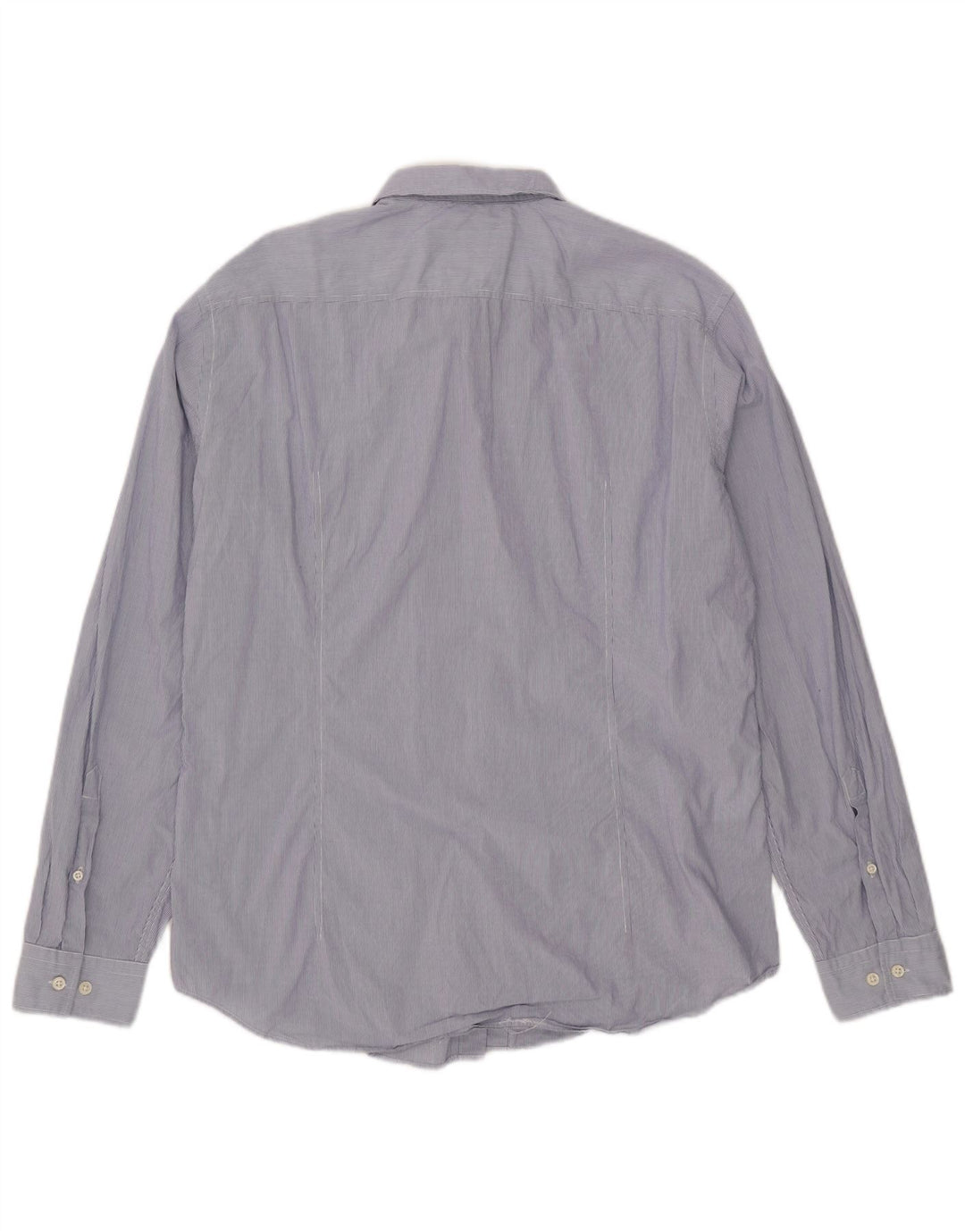 Hugo Boss Mens Regular Fit Shirt XL Blue Pinstripe Cotton
