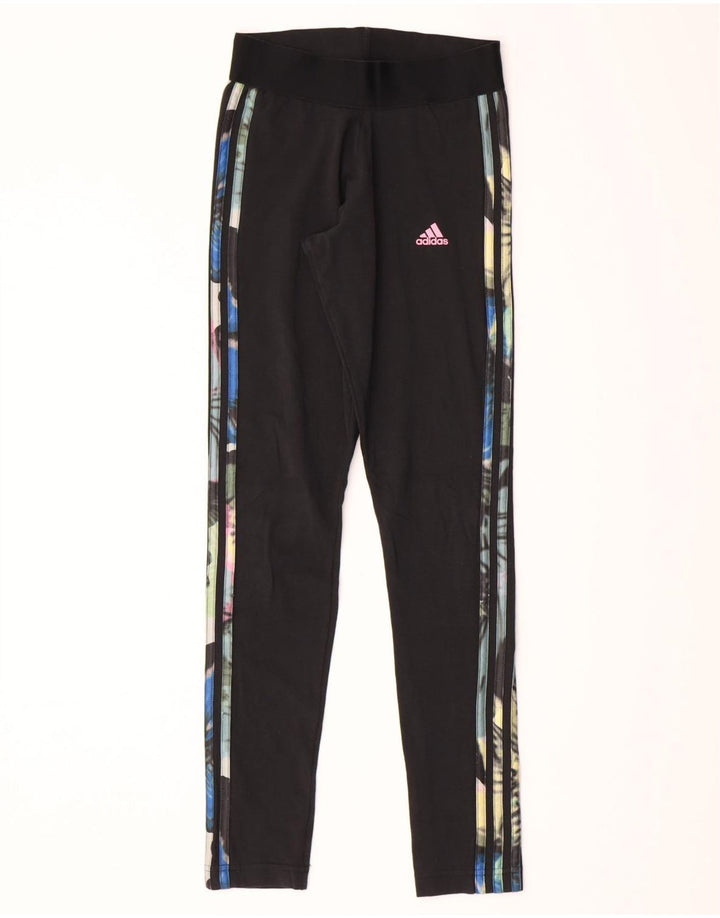 ADIDAS Womens Leggings UK 4/6 XS  Black Vintage Adidas and Second-Hand Adidas from Messina Hembry 