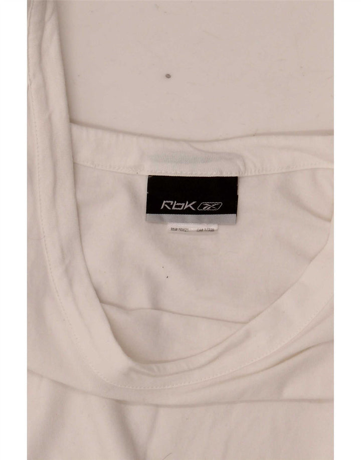 Reebok Womens Vest Top UK 18 XL White Cotton