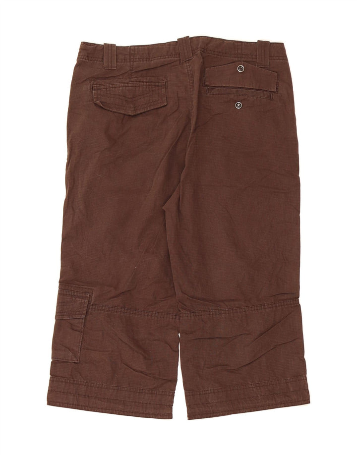 EDDIE BAUER Womens Cargo Trousers US 10 Large W32 L19 Brown Check Cotton Vintage Eddie Bauer and Second-Hand Eddie Bauer from Messina Hembry 