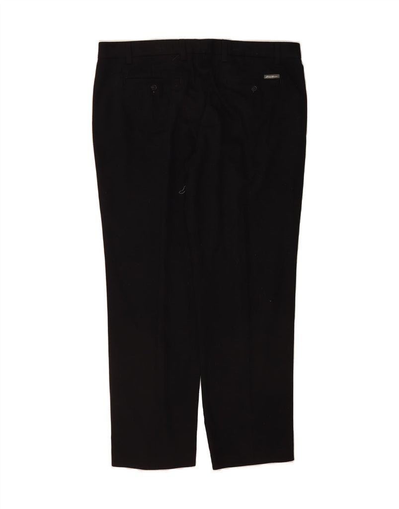 EDDIE BAUER Mens Straight Chino Trousers W40 L34 Black Cotton Vintage Eddie Bauer and Second-Hand Eddie Bauer from Messina Hembry 