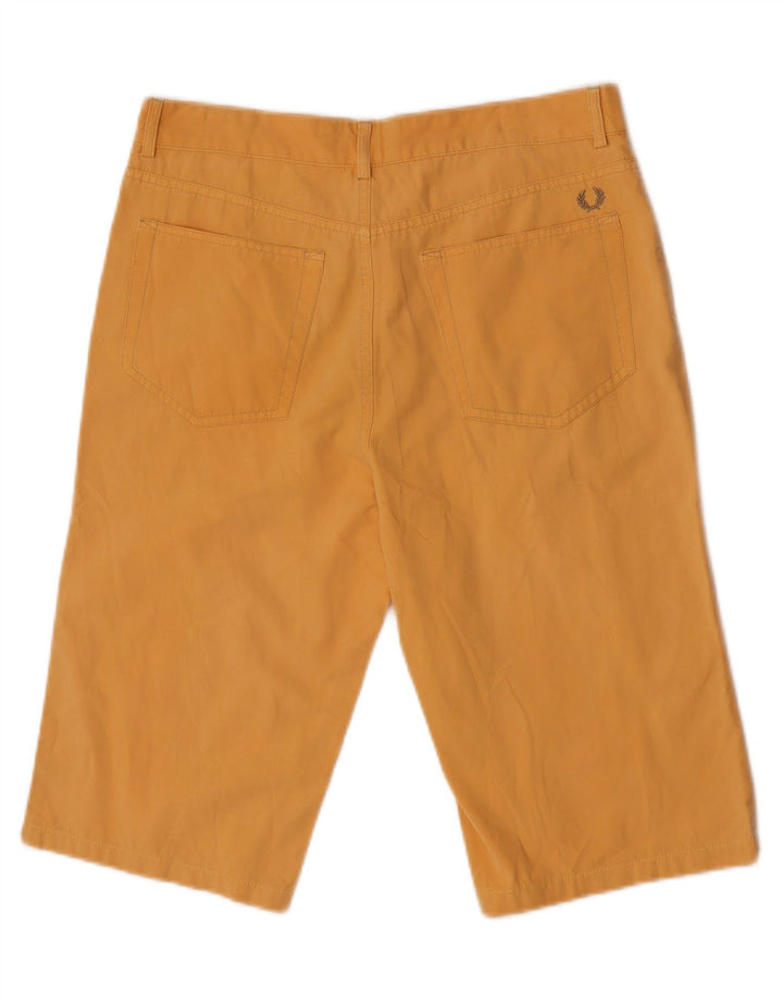 Fred Perry Mens Casual Shorts IT 46 Small W32  Yellow Cotton