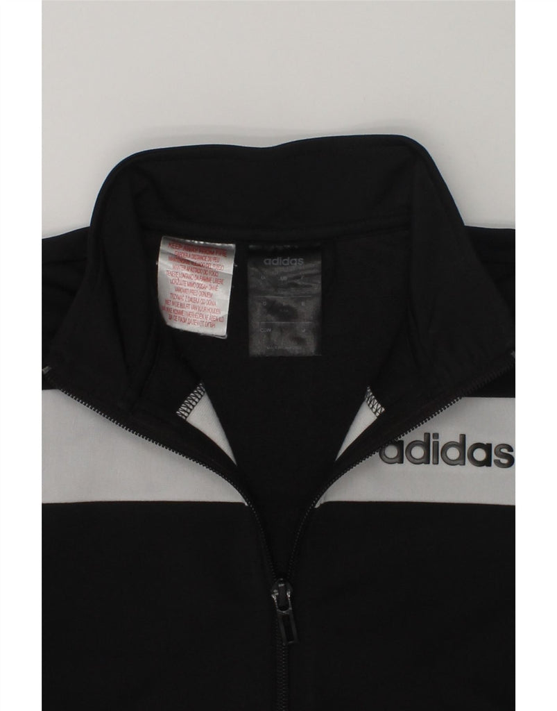 ADIDAS Boys Tracksuit Top Jacket 5-6 Years Black Colourblock Polyester | Vintage Adidas | Thrift | Second-Hand Adidas | Used Clothing | Messina Hembry 