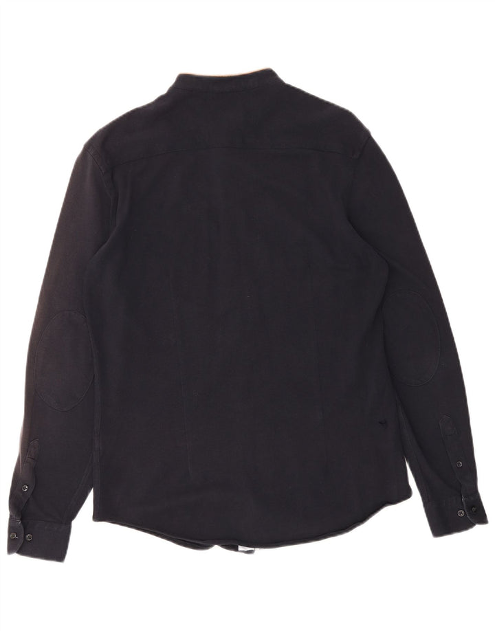 Zara Mens Shirt Medium Navy Blue