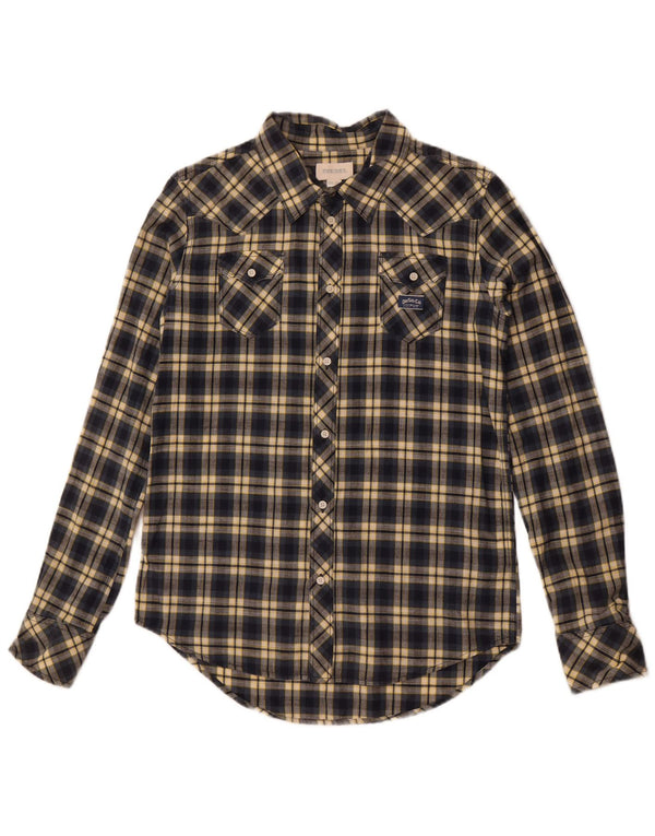 Diesel Boys Shirt 15-16 Years 2XL Navy Blue Check Cotton