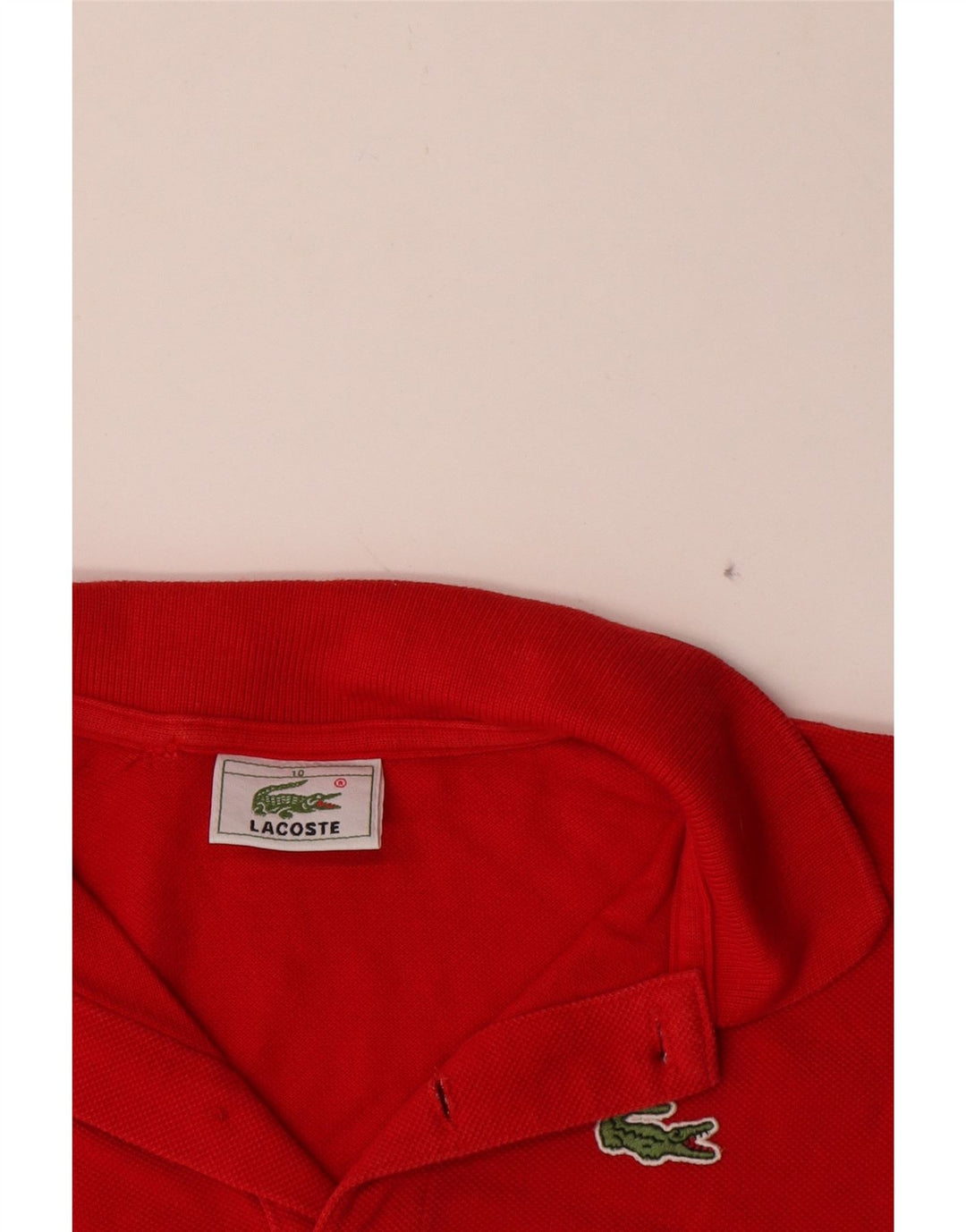 Lacoste Boys Polo Shirt 9-10 Years Red Cotton