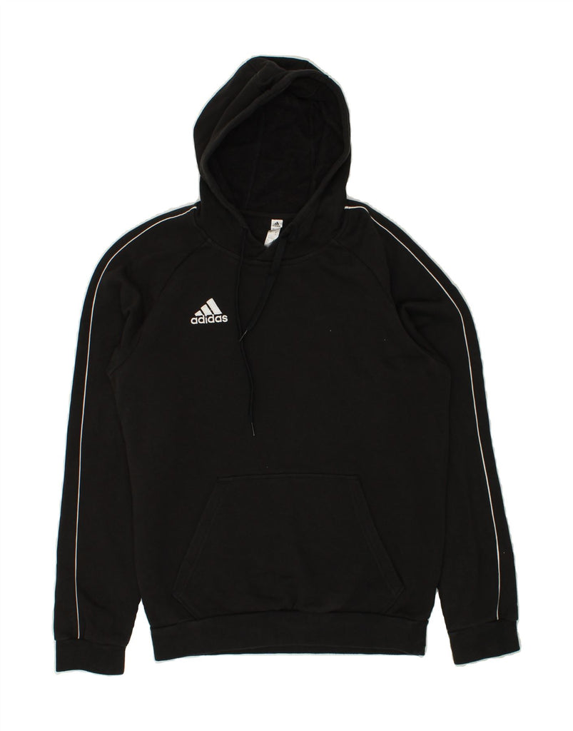 ADIDAS Mens Graphic Hoodie Jumper Small Black Cotton | Vintage Adidas | Thrift | Second-Hand Adidas | Used Clothing | Messina Hembry 