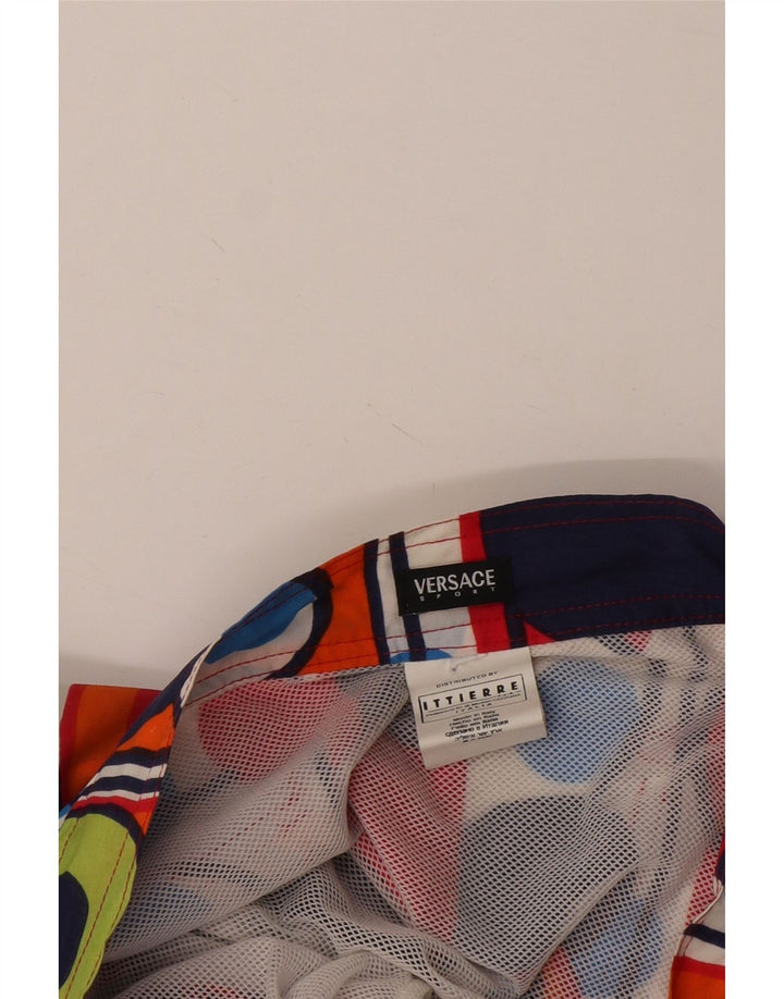 Versace Mens Ittierre Chino Shorts W34 Large Multicoloured Geometric