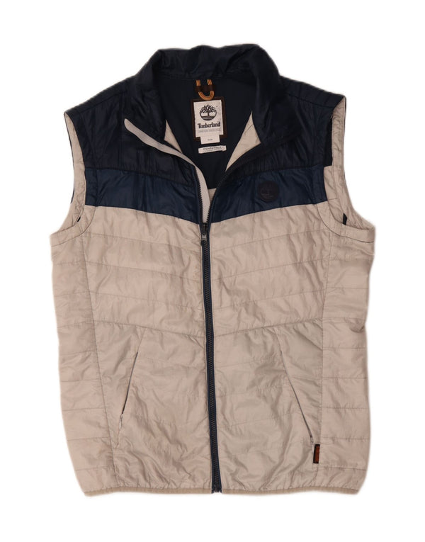 Timberland Mens Padded Gilet UK 38 Medium White Colourblock Polyester