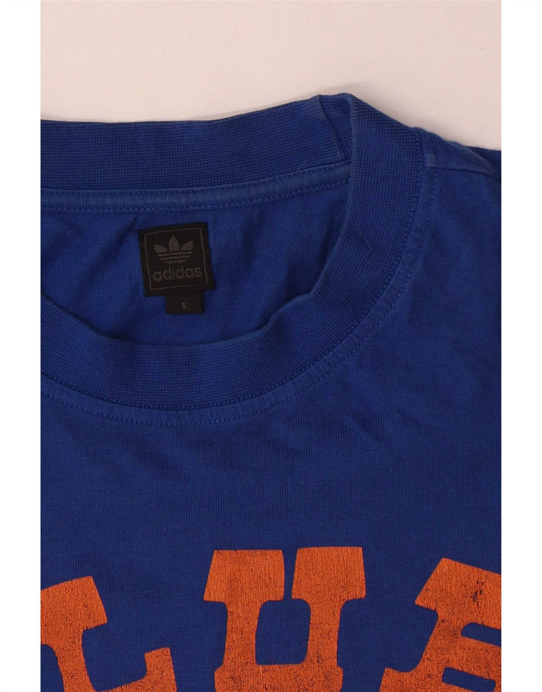 Adidas Mens Graphic T-Shirt Top Small Blue Cotton
